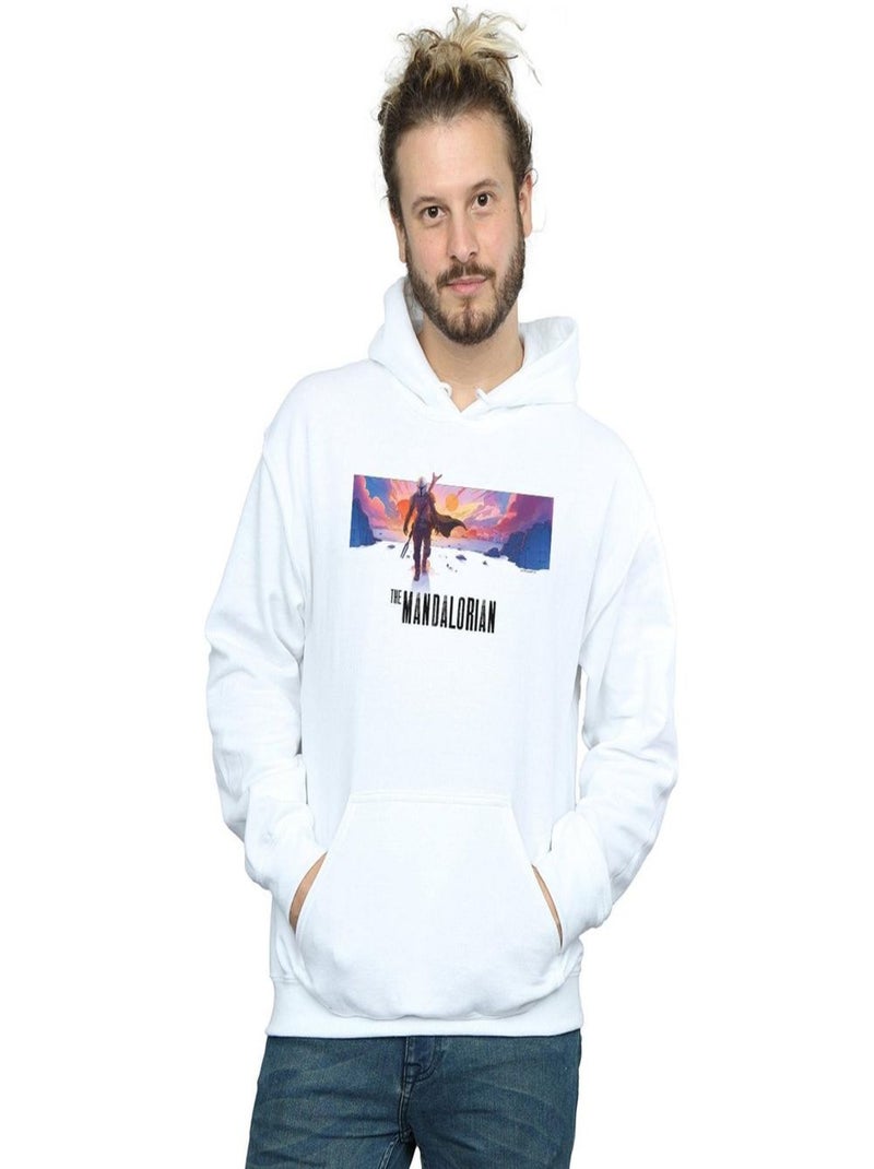 Star Wars - Sweat à capuche THE MANDALORIAN Blanc - Kiabi