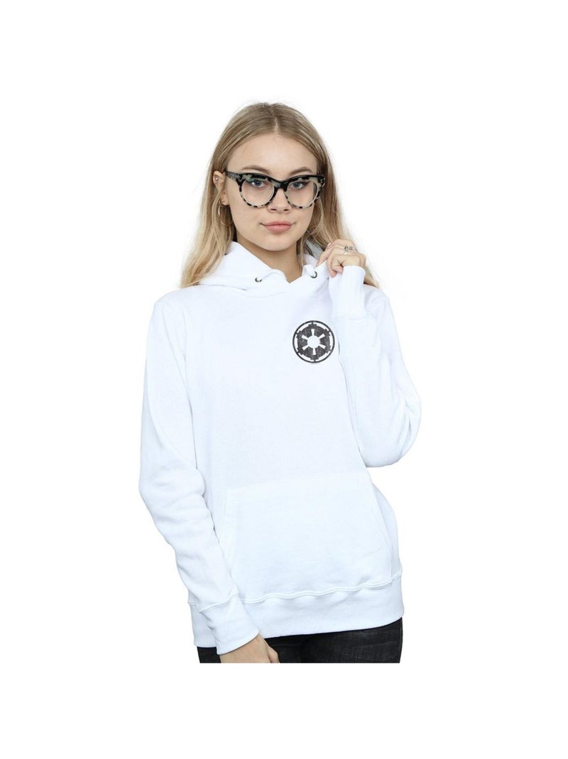Star Wars - Sweat à capuche THE MANDALORIAN GALACTIC EMPIRE Blanc - Kiabi