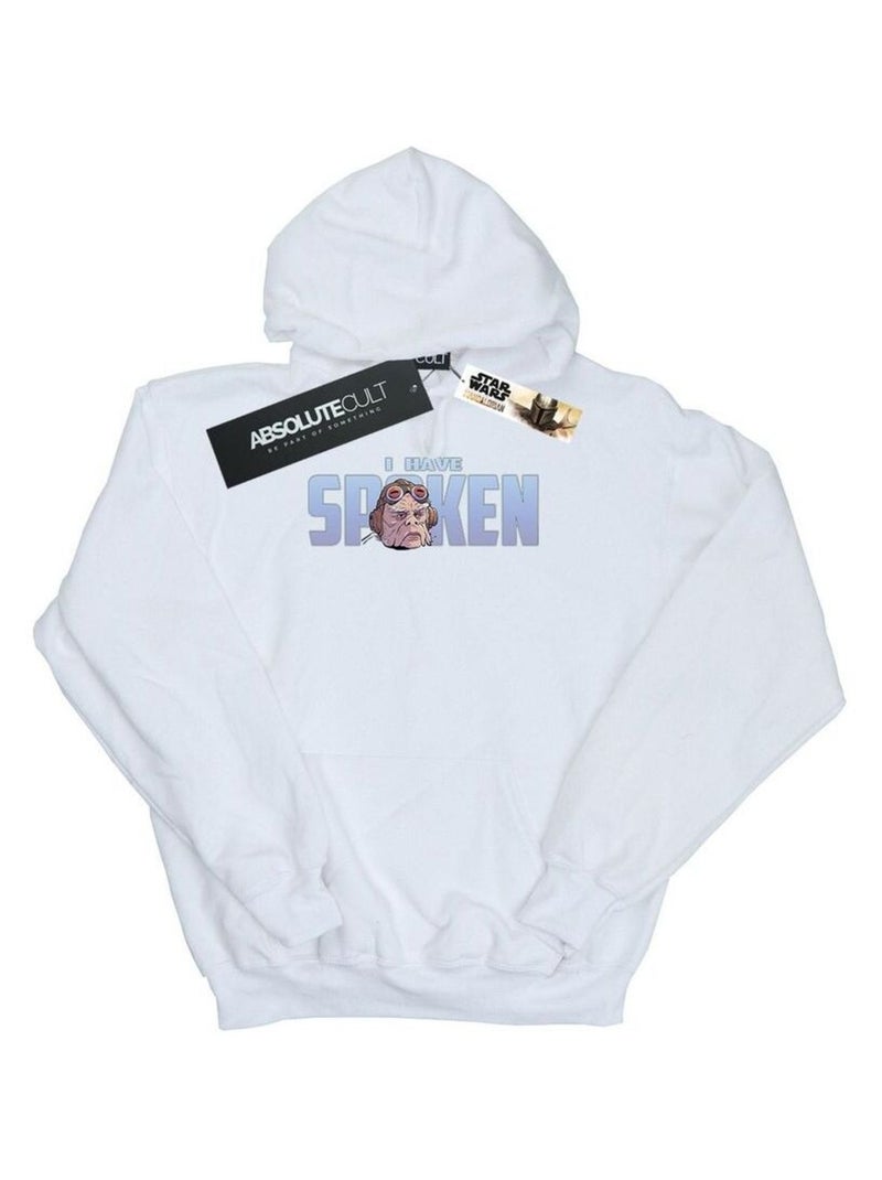 Star Wars - Sweat à capuche THE MANDALORIAN HAVE SPOKEN Blanc - Kiabi