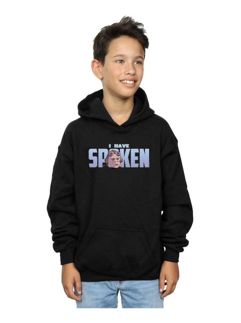 Star Wars - Sweat à capuche THE MANDALORIAN HAVE SPOKEN Noir - Kiabi