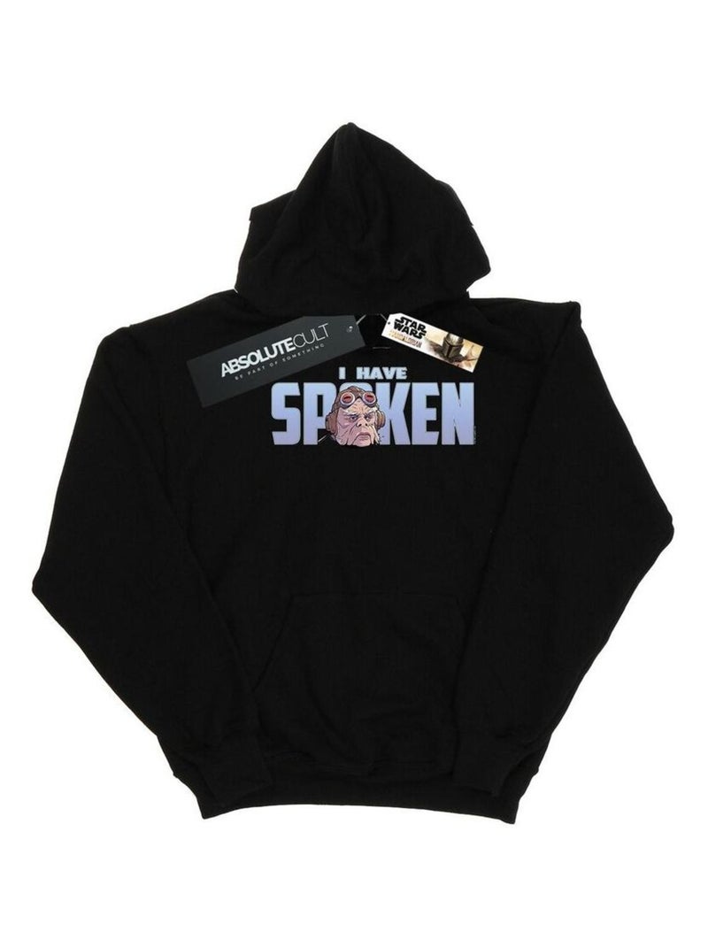 Star Wars - Sweat à capuche THE MANDALORIAN HAVE SPOKEN Noir - Kiabi