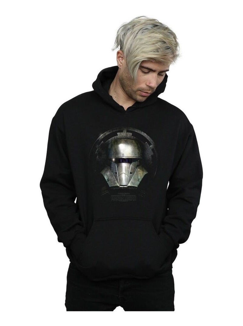 Star Wars - Sweat à capuche THE MANDALORIAN Noir - Kiabi