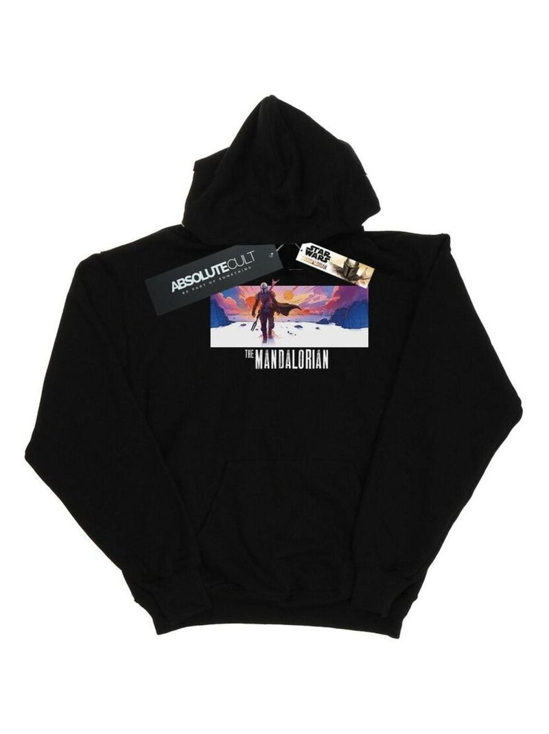Star Wars - Sweat à capuche THE MANDALORIAN Noir - Kiabi