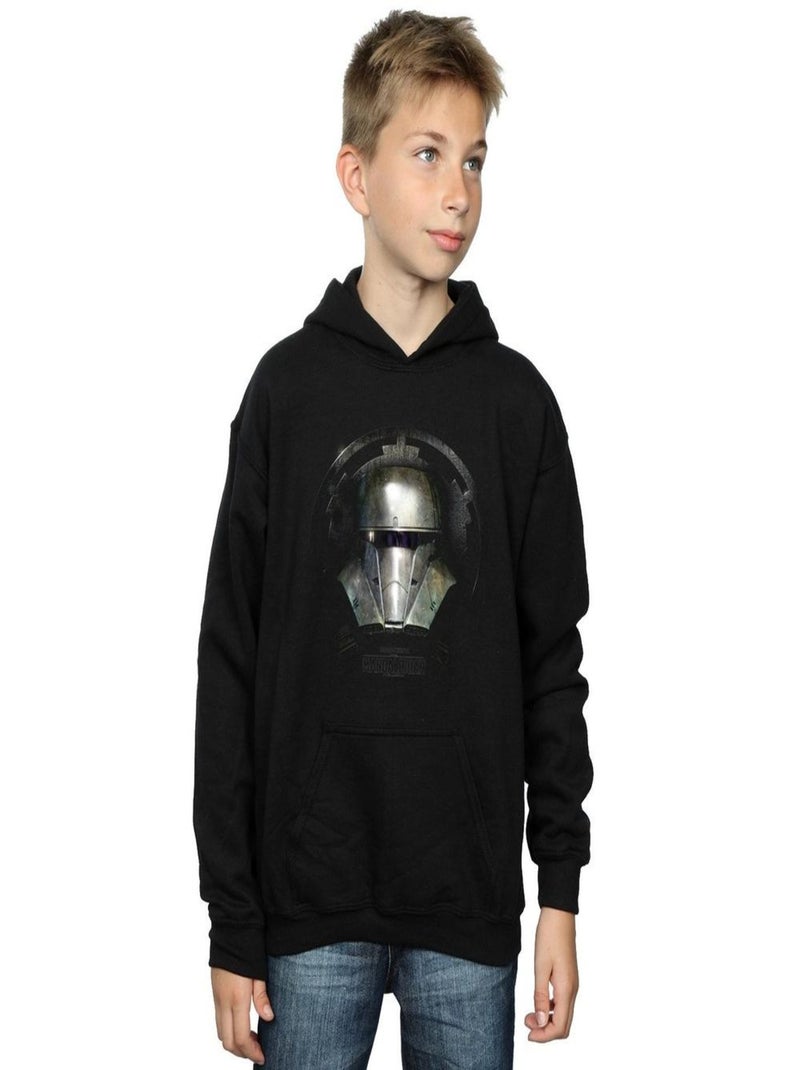 Star Wars - Sweat à capuche THE MANDALORIAN Noir - Kiabi