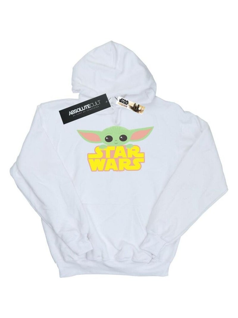 Star Wars - Sweat à capuche THE MANDALORIAN THE CHILD Blanc - Kiabi