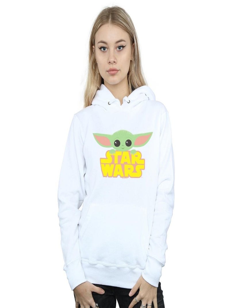 Star Wars - Sweat à capuche THE MANDALORIAN THE CHILD Blanc - Kiabi
