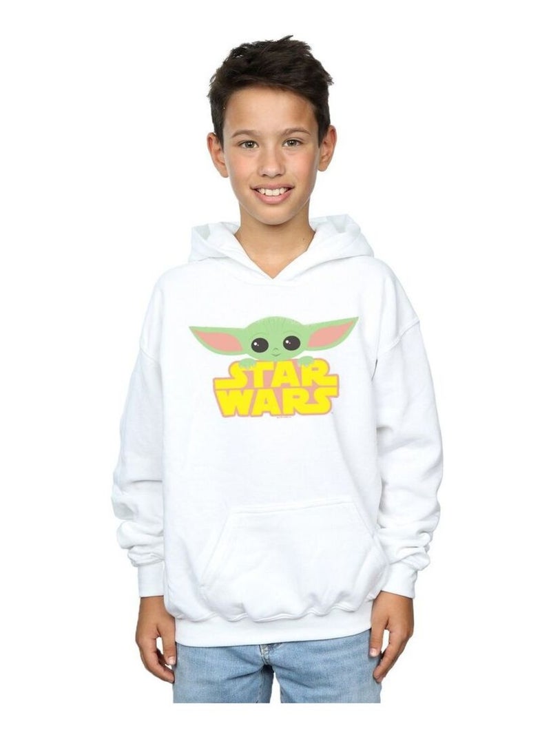 Star Wars - Sweat à capuche THE MANDALORIAN THE CHILD Blanc - Kiabi