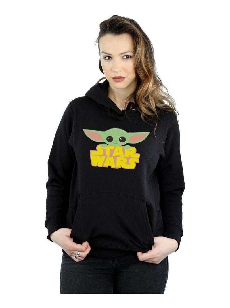 Star Wars - Sweat à capuche THE MANDALORIAN THE CHILD Noir - Kiabi