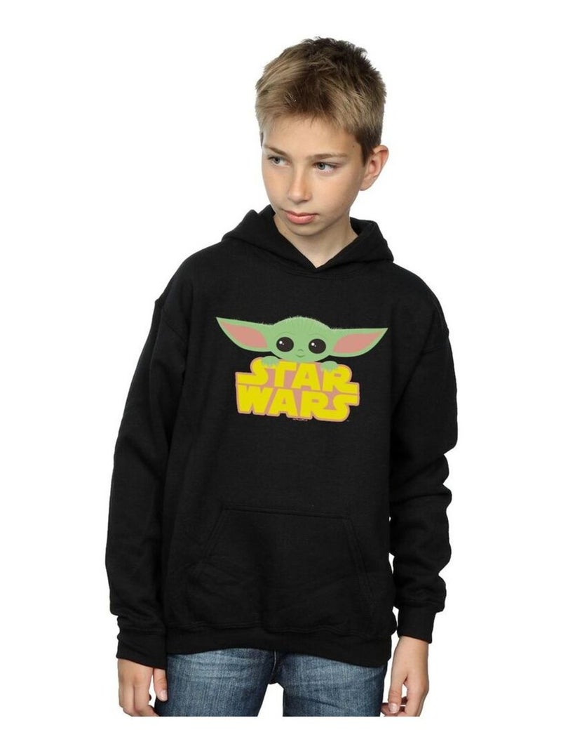 Star Wars - Sweat à capuche THE MANDALORIAN THE CHILD Noir - Kiabi