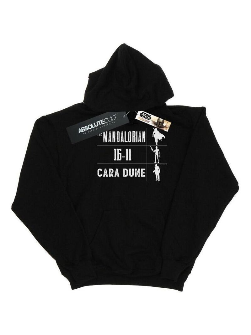 Star Wars - Sweat à capuche THE MANDALORIAN WARRIORS Noir - Kiabi