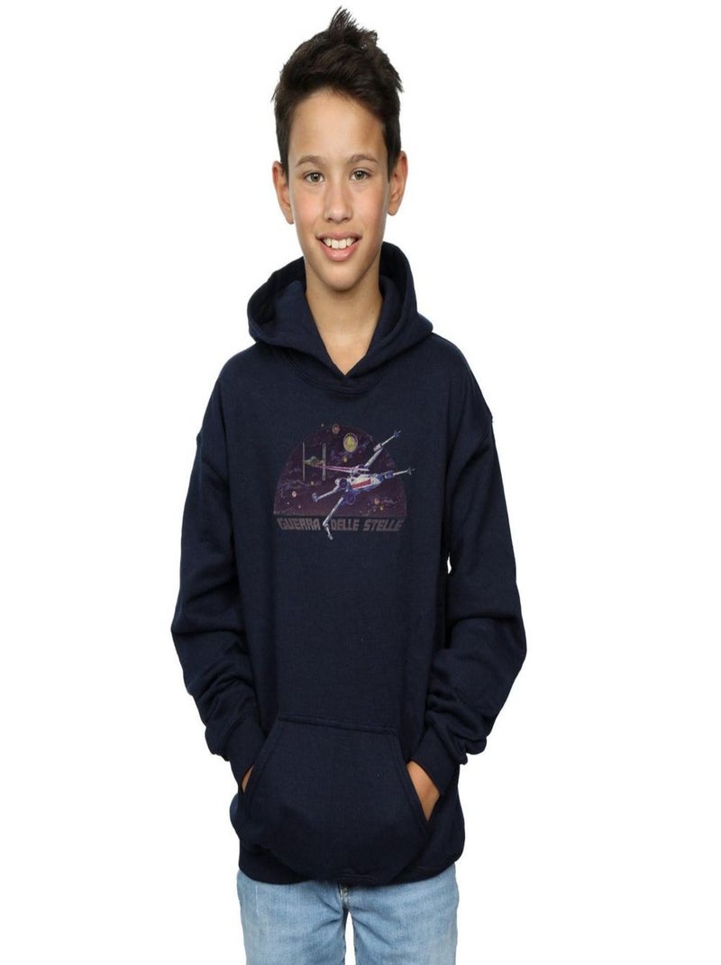 Star Wars - Sweat à capuche X-WING Bleu marine - Kiabi