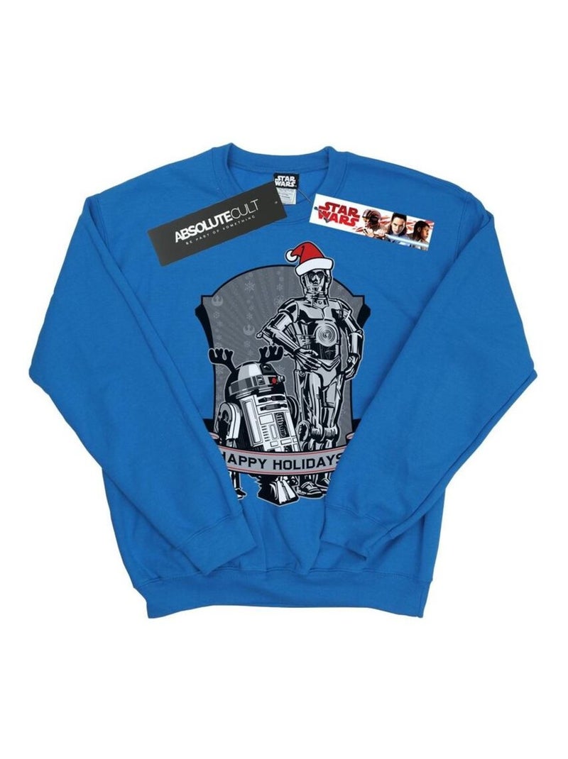 Star Wars - Sweat AND HOLIDAYS Bleu roi - Kiabi