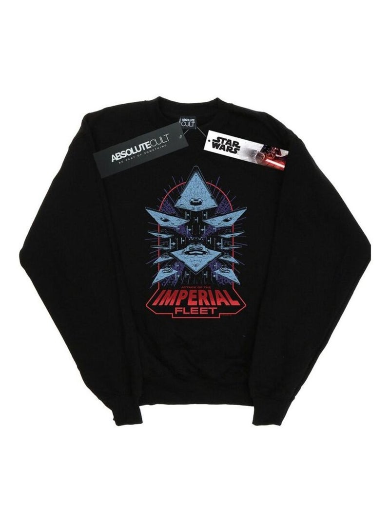 Star Wars - Sweat ATTACK OF THE IMPERIAL FLEET Noir - Kiabi