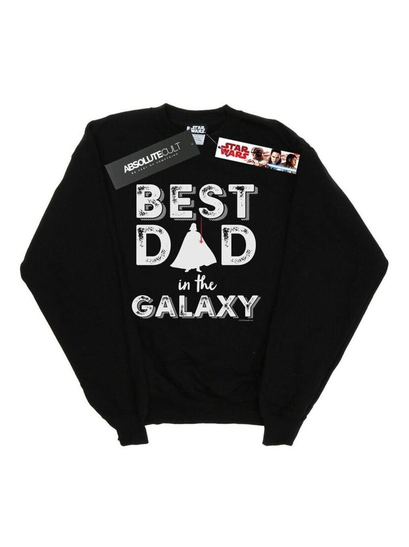 Star Wars - Sweat BEST DAD IN THE GALAXY Noir - Kiabi