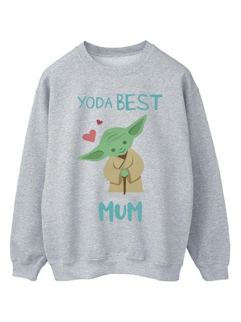 Star Wars - Sweat BEST MUM Gris chiné - Kiabi