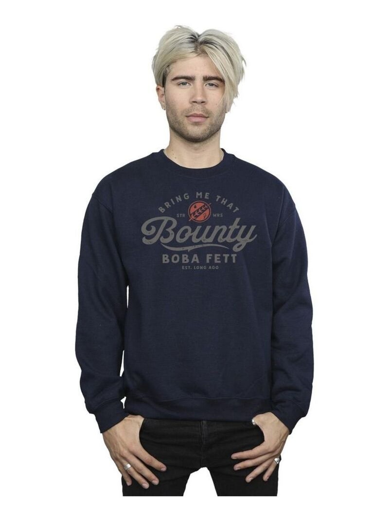 Star Wars - Sweat BRING ME THAT BOUNTY Bleu marine - Kiabi