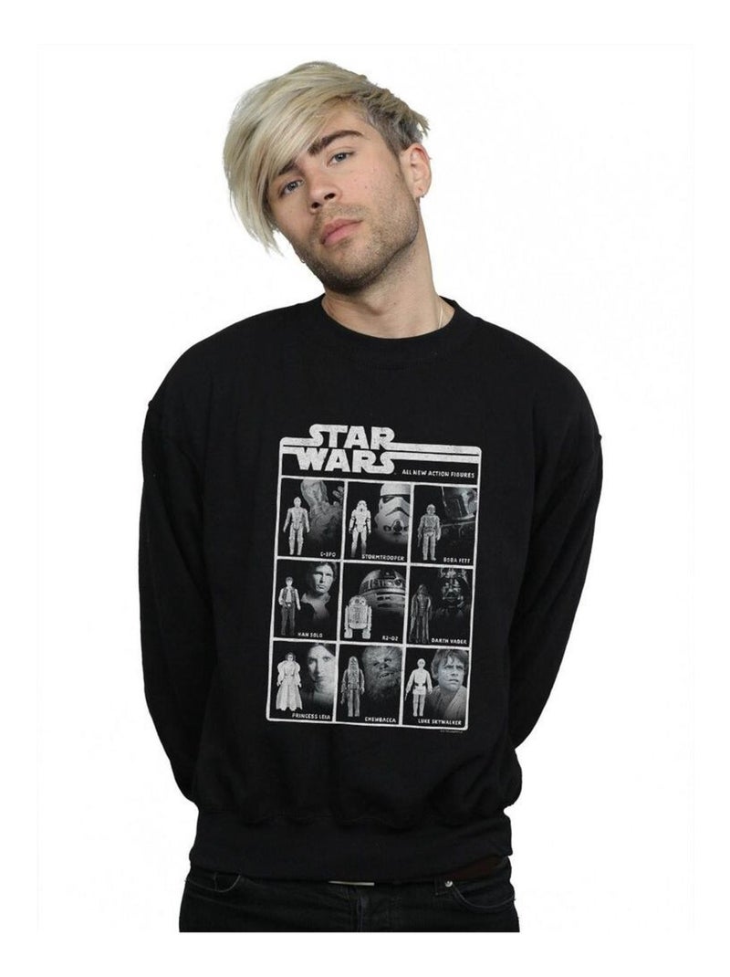 Star Wars - Sweat CLASS OF ACTION FIGURES Noir - Kiabi