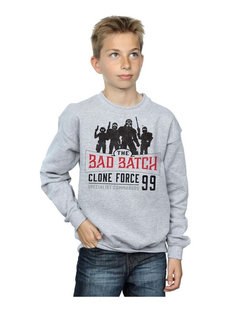 Star Wars - Sweat CLONE FORCE Gris chiné - Kiabi