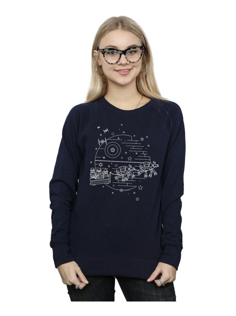 Star Wars - Sweat DEATH STAR Bleu marine - Kiabi