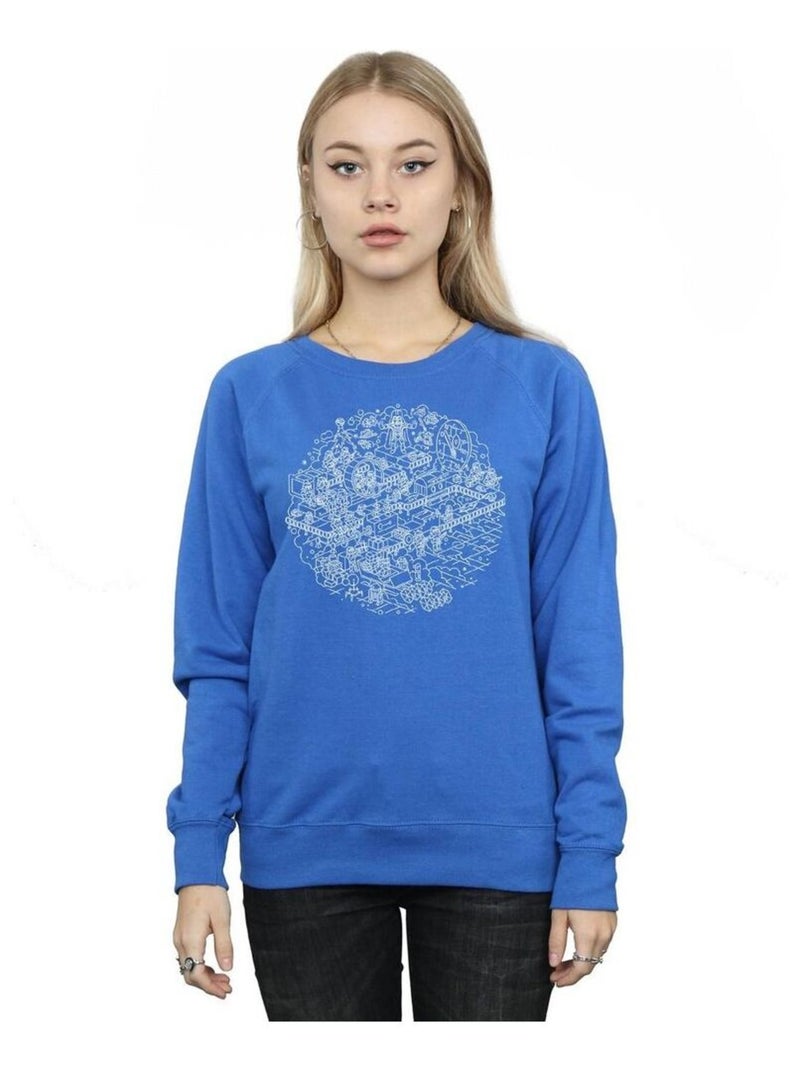Star Wars - Sweat DEATH STAR Bleu roi - Kiabi