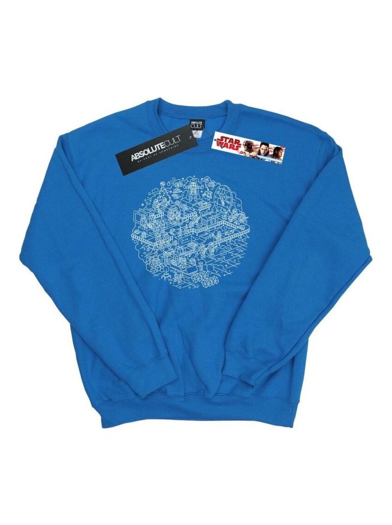 Star Wars - Sweat DEATH STAR Bleu roi - Kiabi