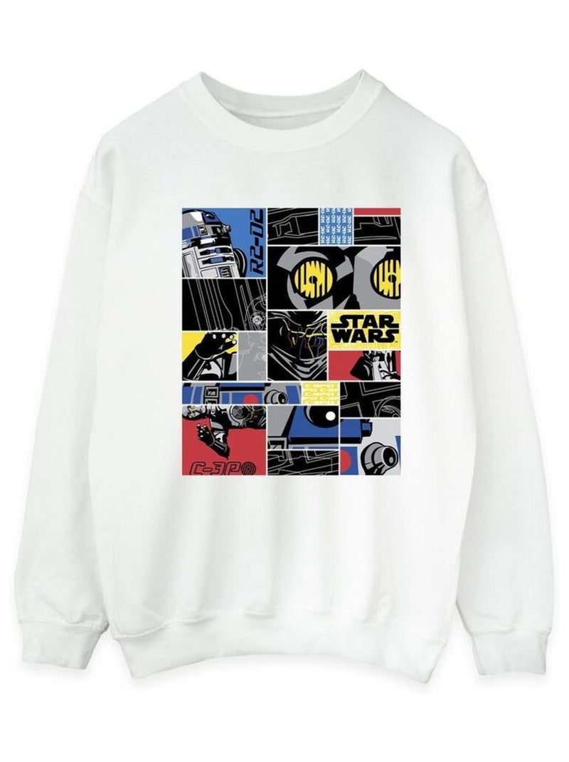 Star Wars - Sweat DROID Blanc - Kiabi