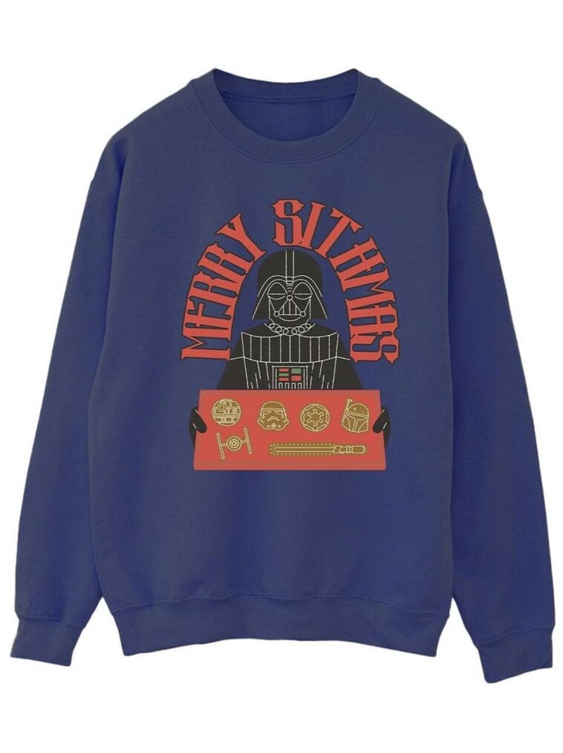 Star Wars - Sweat EPISODE IV: A NEW HOPE MERRY SITHMAS Bleu marine - Kiabi