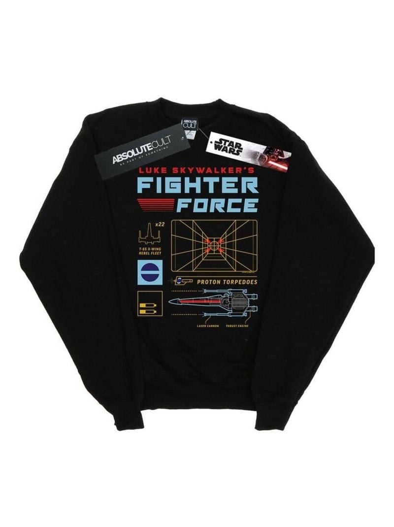 Star Wars - Sweat FIGHTER FORCE Noir - Kiabi
