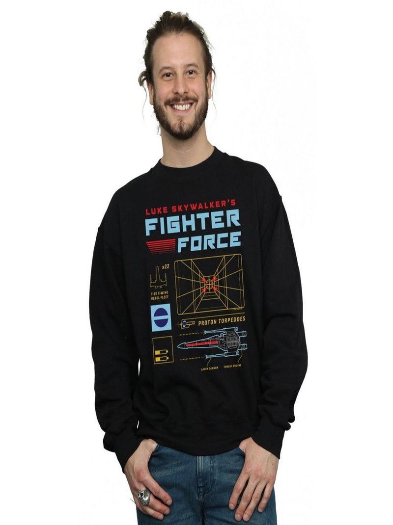 Star Wars - Sweat FIGHTER FORCE Noir - Kiabi