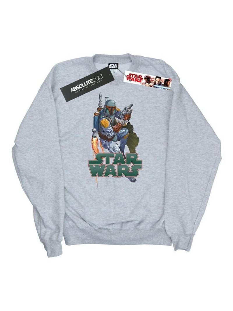 Star Wars - Sweat FIRED UP Gris chiné - Kiabi
