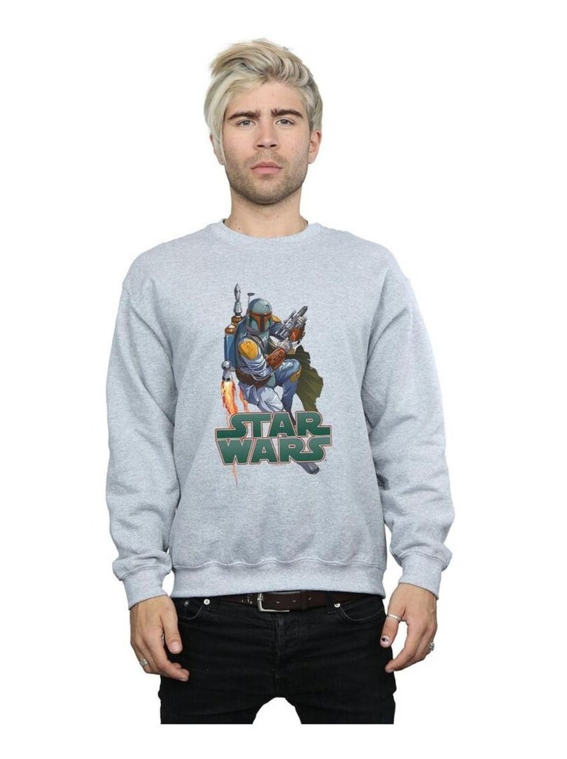 Star Wars - Sweat FIRED UP Gris chiné - Kiabi