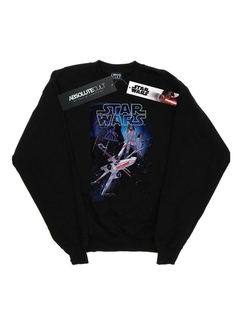 Star Wars - Sweat FLYING MODEL ROCKET Noir - Kiabi