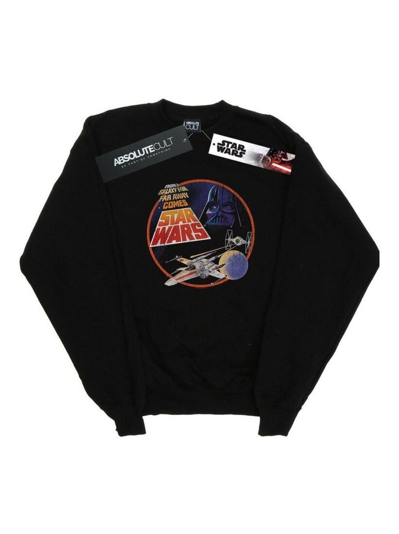 Star Wars - Sweat FROM A GALAXY FAR FAR AWAY Noir - Kiabi