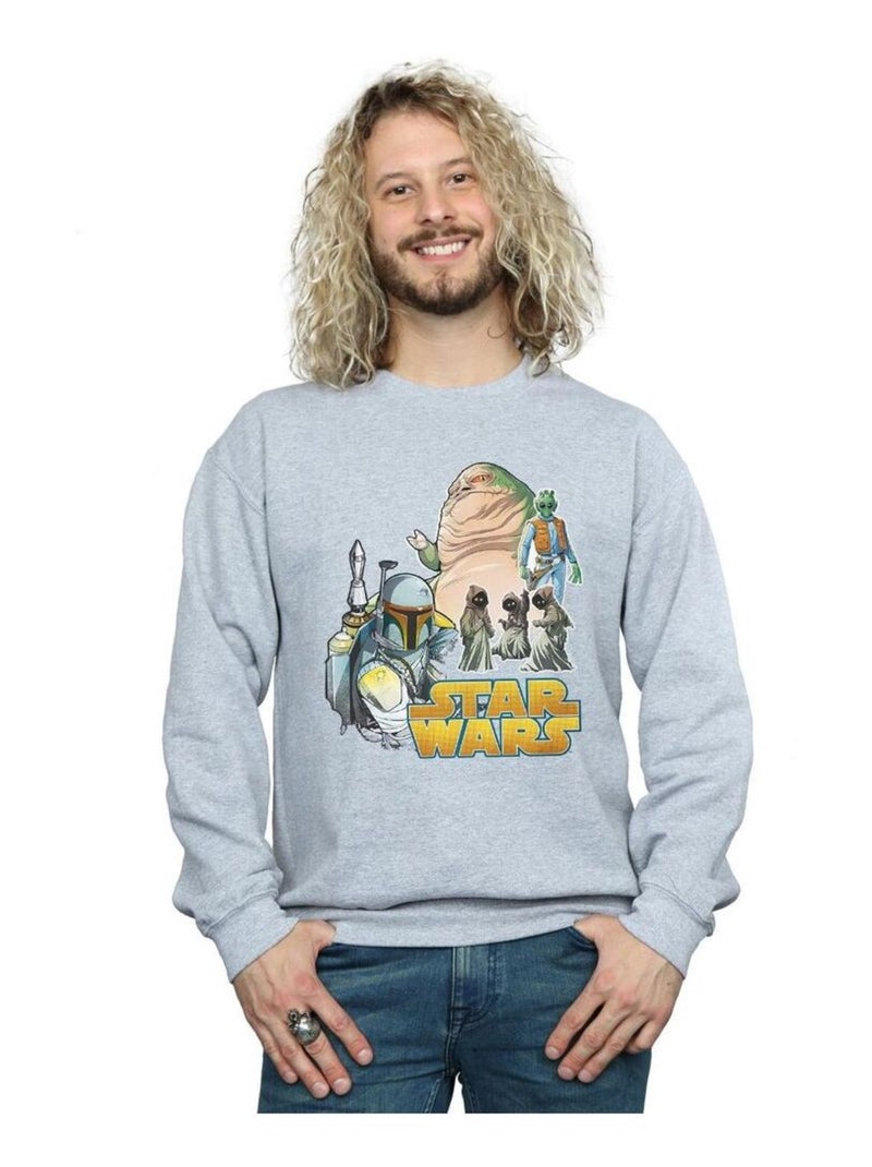 Star Wars - Sweat Gris chiné - Kiabi