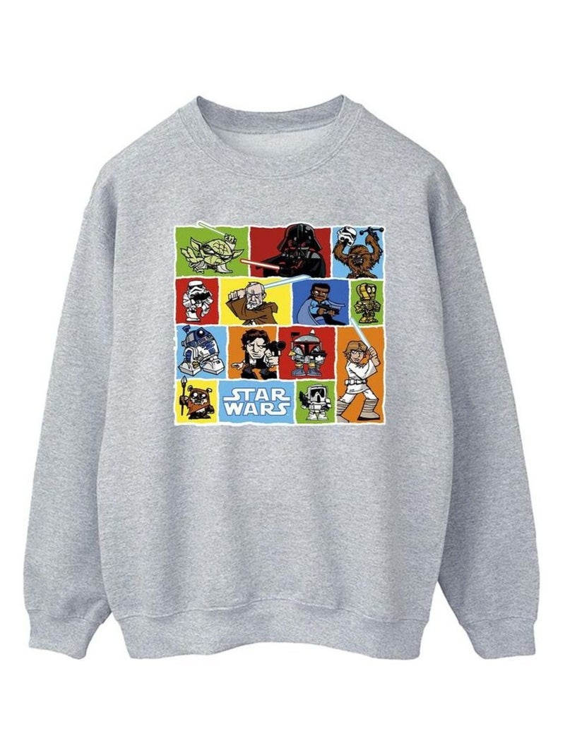 Star Wars - Sweat Gris chiné - Kiabi