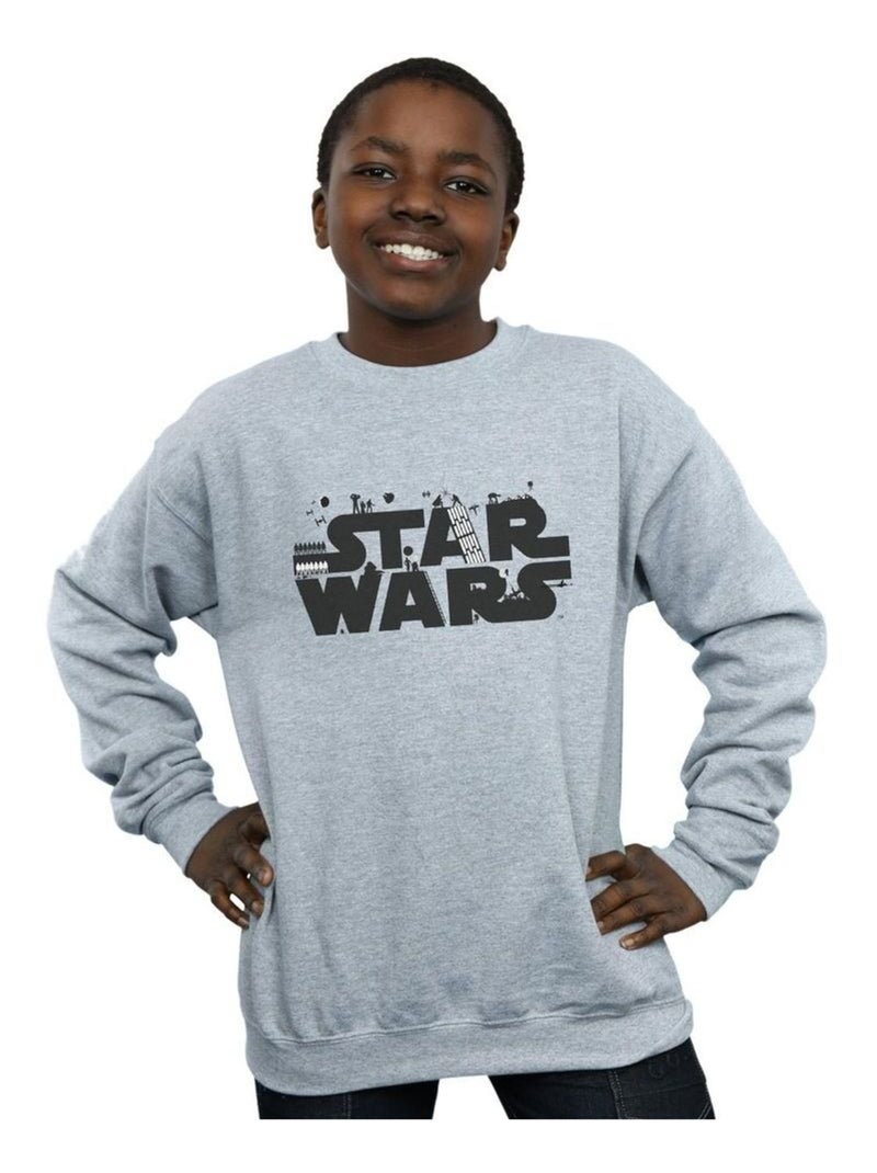 Star Wars - Sweat Gris chiné - Kiabi