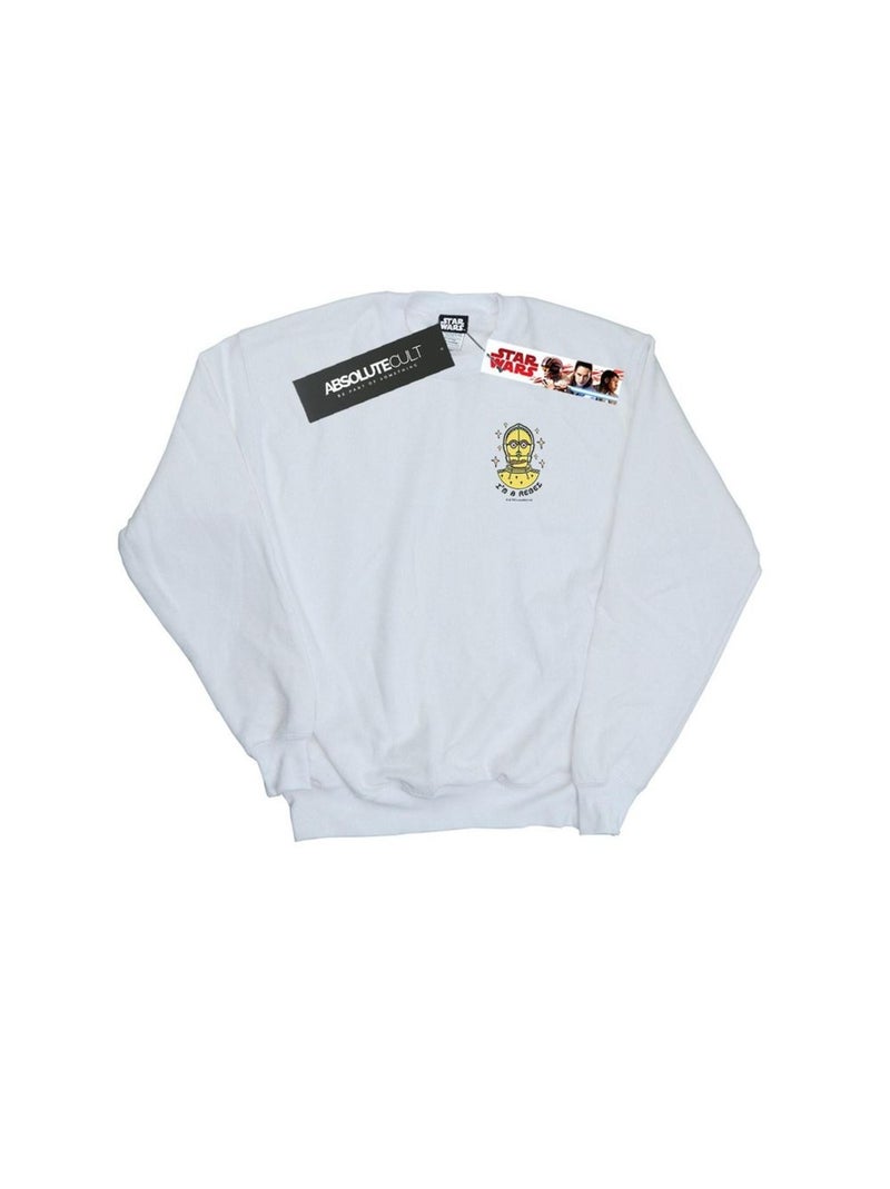 Star Wars - Sweat I'M A REBEL Blanc - Kiabi