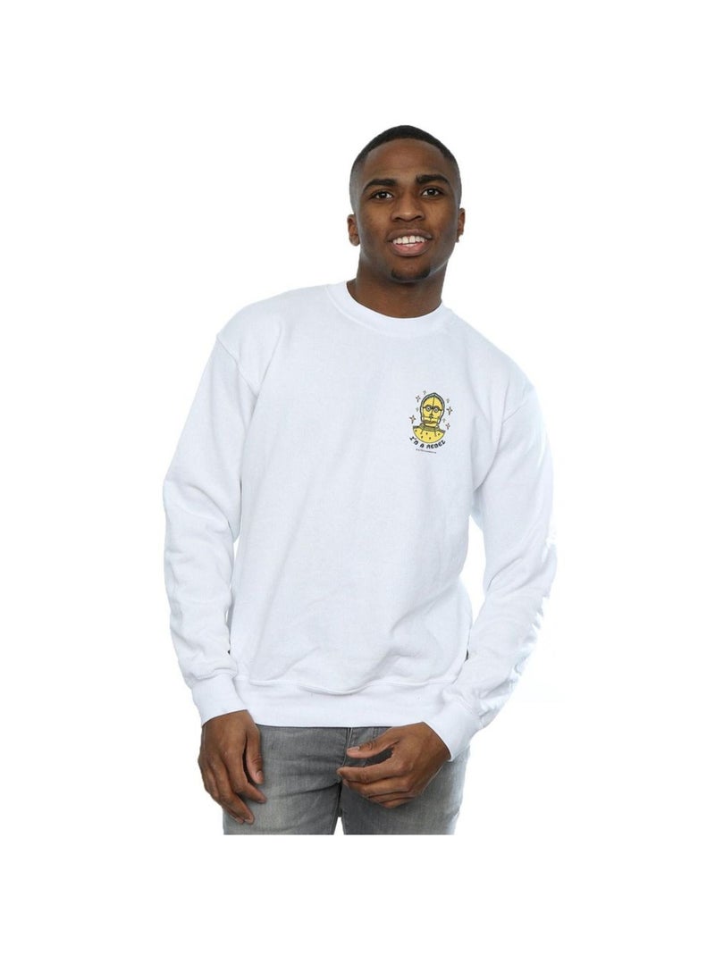 Star Wars - Sweat I'M A REBEL Blanc - Kiabi