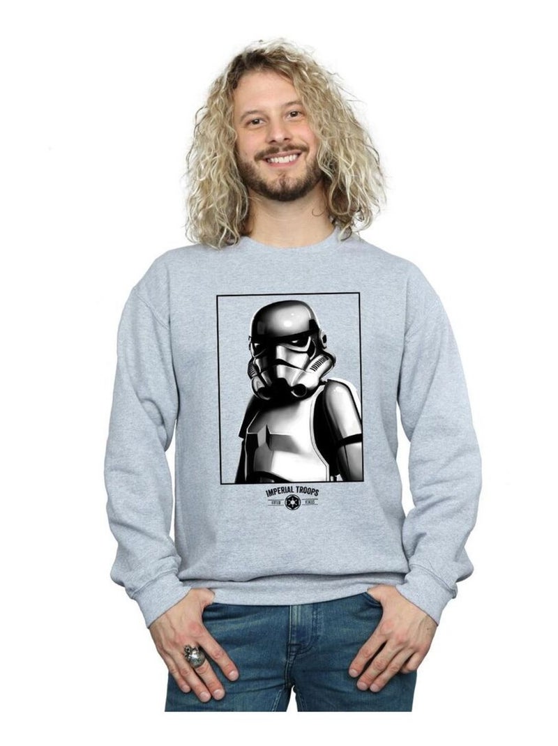 Star Wars - Sweat IMPERIAL TROOPS Gris chiné - Kiabi