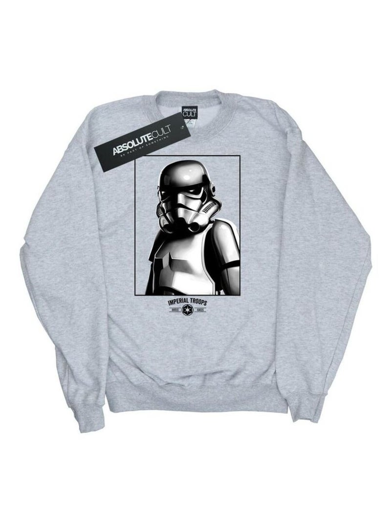 Star Wars - Sweat IMPERIAL TROOPS Gris chiné - Kiabi