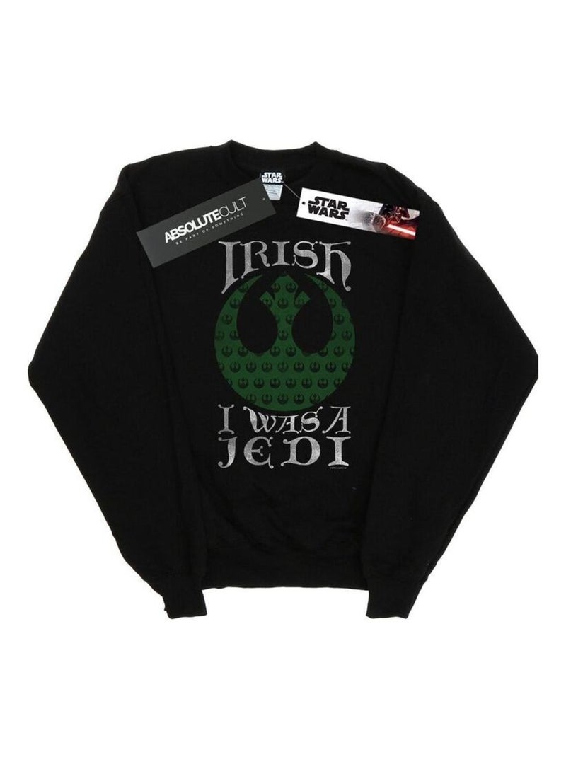 Star Wars - Sweat IRISH WAS A JEDI Noir - Kiabi