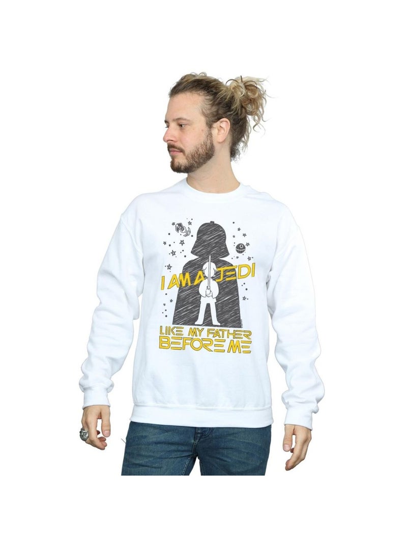 Star Wars - Sweat JEDI LIKE MY FATHER Blanc - Kiabi