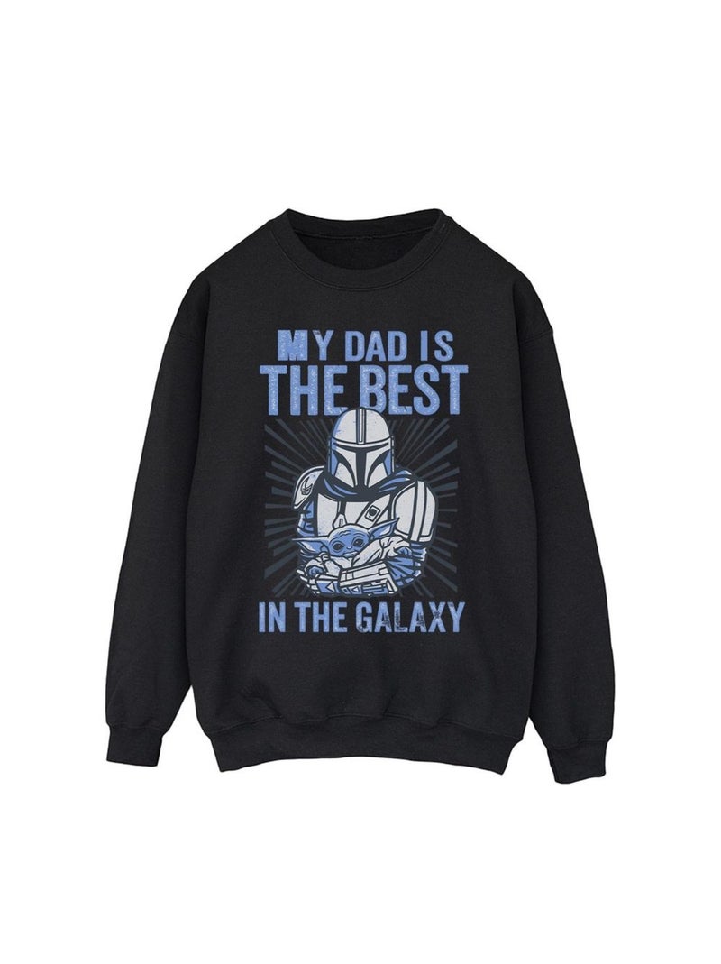 Star Wars - Sweat MANDALORIAN BEST DAD Noir - Kiabi