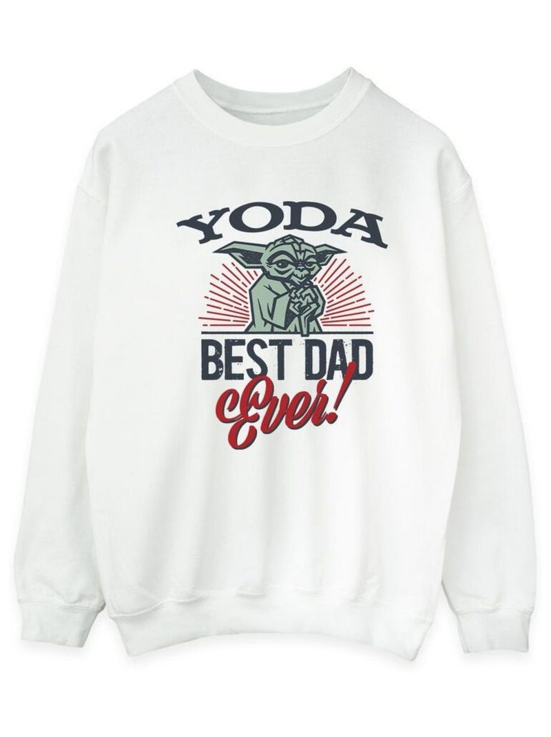 Star Wars - Sweat MANDALORIAN DAD Blanc - Kiabi