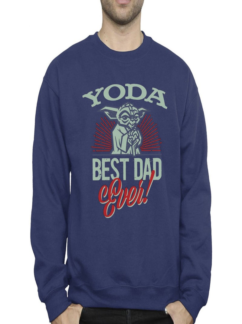 Star Wars - Sweat MANDALORIAN DAD Bleu marine - Kiabi