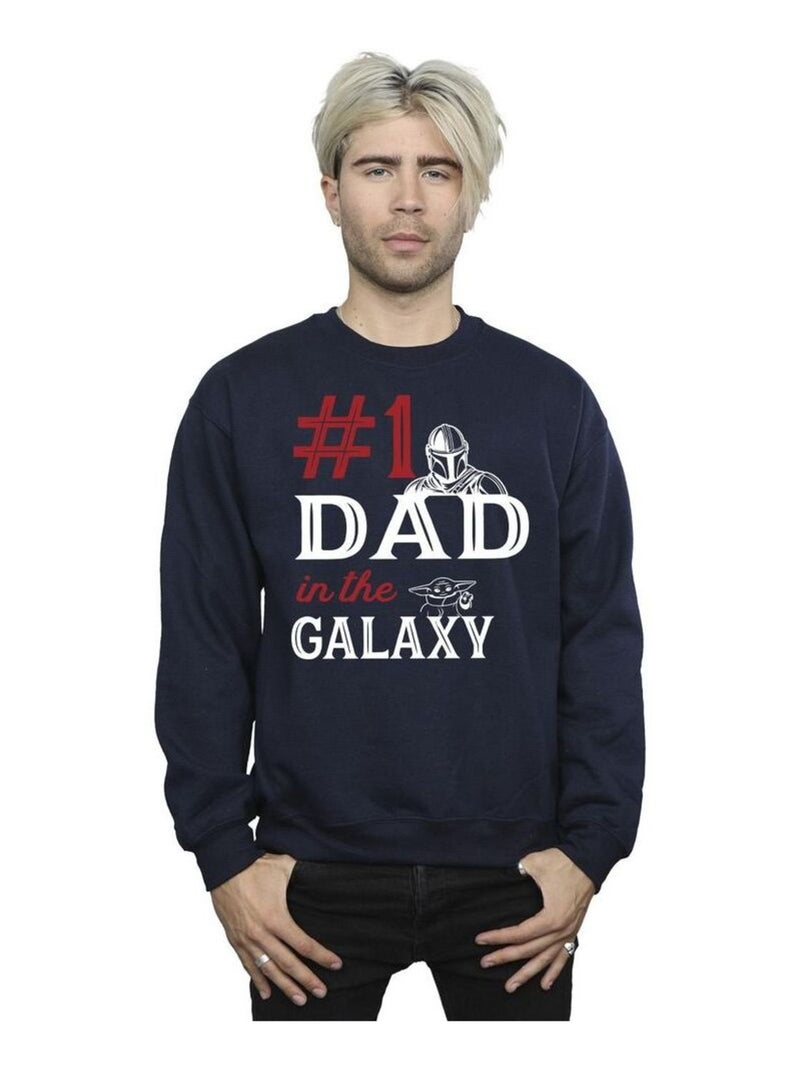 Star Wars - Sweat MANDALORIAN NUMBER ONE DAD Bleu marine - Kiabi