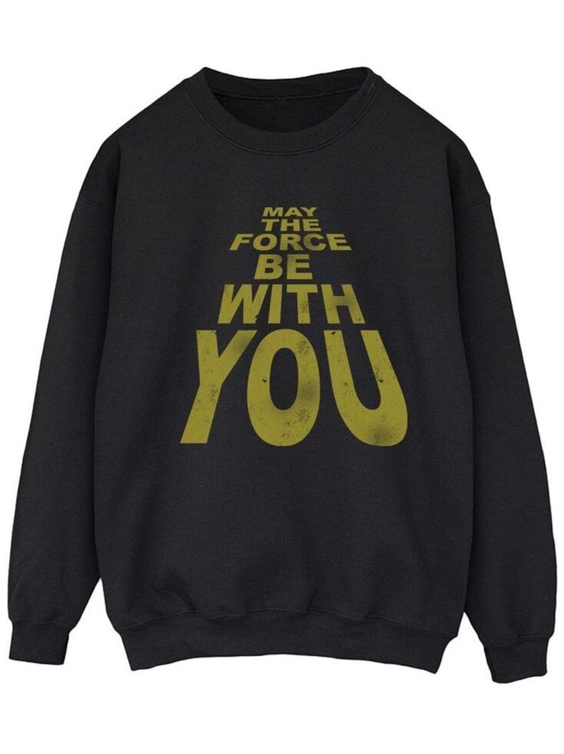 Star Wars - Sweat MAY THE FORCE BE WITH YOU Noir - Kiabi