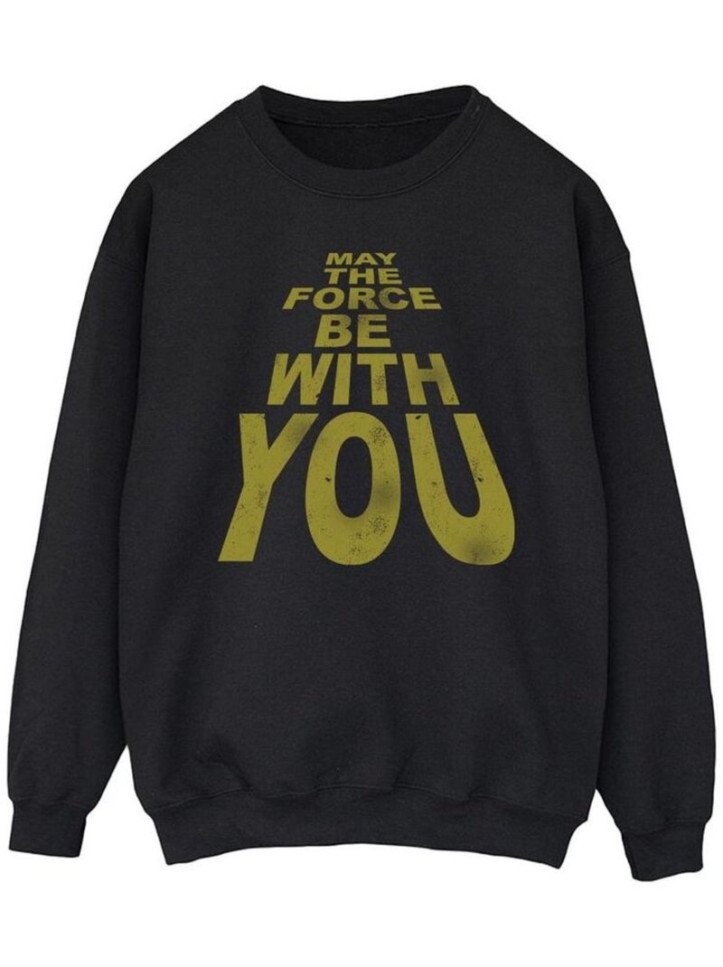 Star Wars - Sweat MAY THE FORCE BE WITH YOU Noir - Kiabi