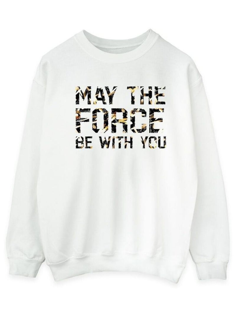 Star Wars - Sweat MAY THE FORCE Blanc - Kiabi