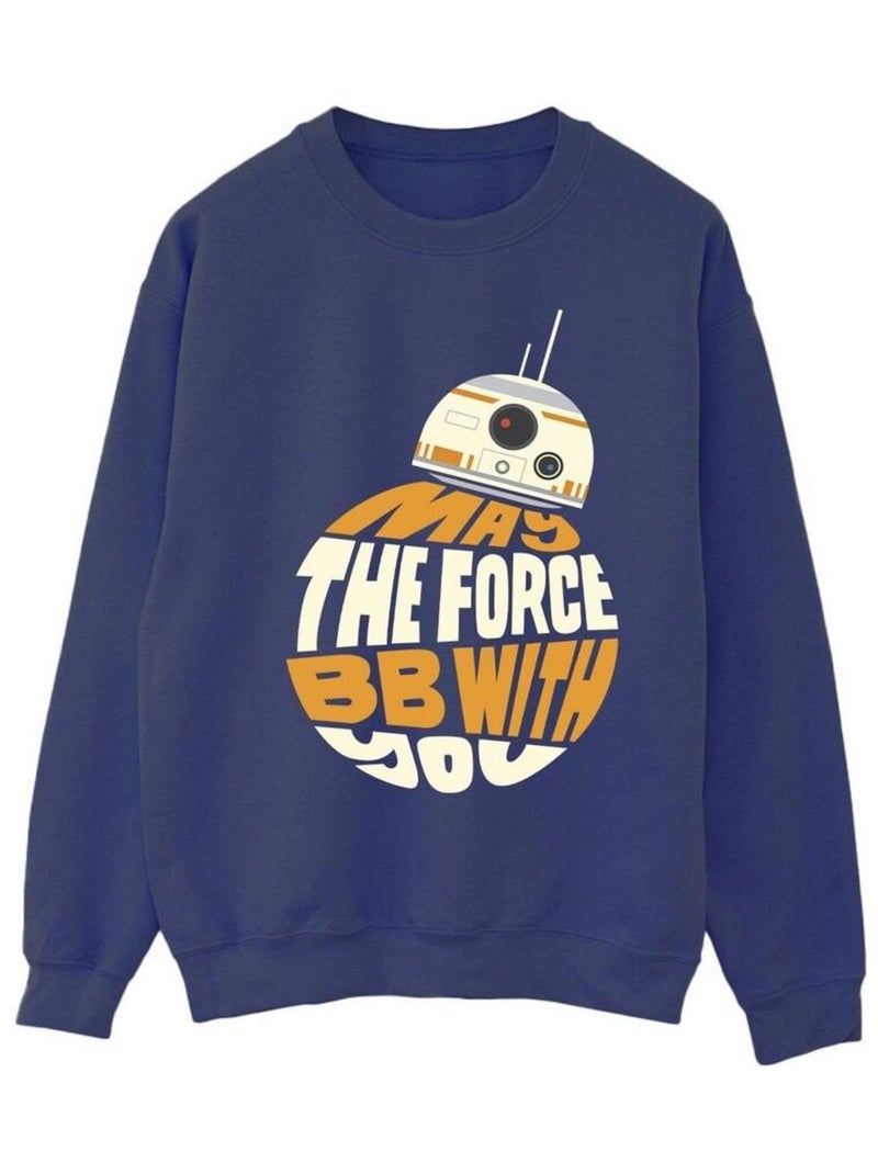 Star Wars - Sweat MAY THE FORCE Bleu marine - Kiabi
